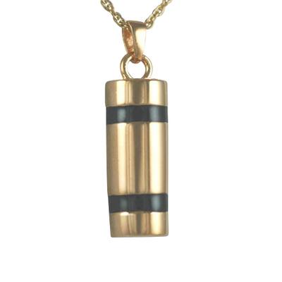 Striped Cylinder Cremation Pendant IV